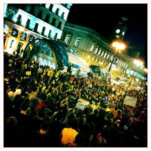 Democracia Real YA!-demonstrasjon i Madrid
